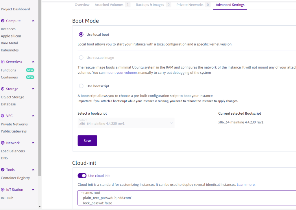 星尘Scaleway IPv6 VPS API 自动开机脚本
