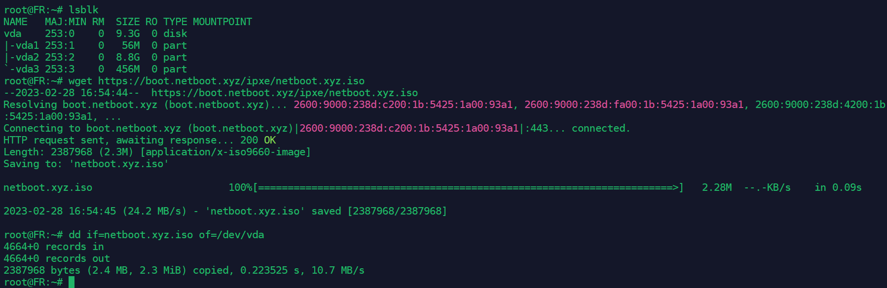 Scaleway 星尘 实例使用netboot.xyz重装系统