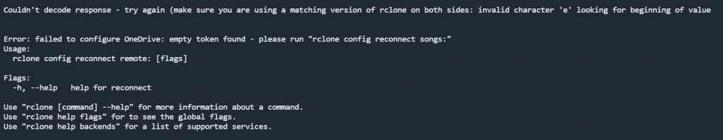 rclone挂载OneDrive详细记录